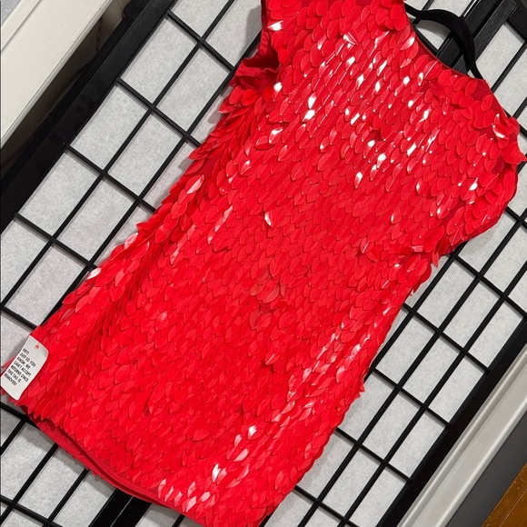 ✨❤️‍🔥ASOS DESIGN Feather Embellished Mini Dress – Red | Size 10 ✨ - Picture 13 of 13